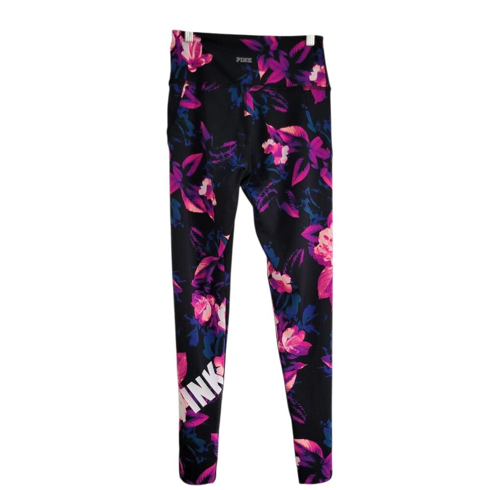 Victoria's Secret Pink Ultimate Legging TROPICAL FLORAL Mesh Panels Yoga Pant SM